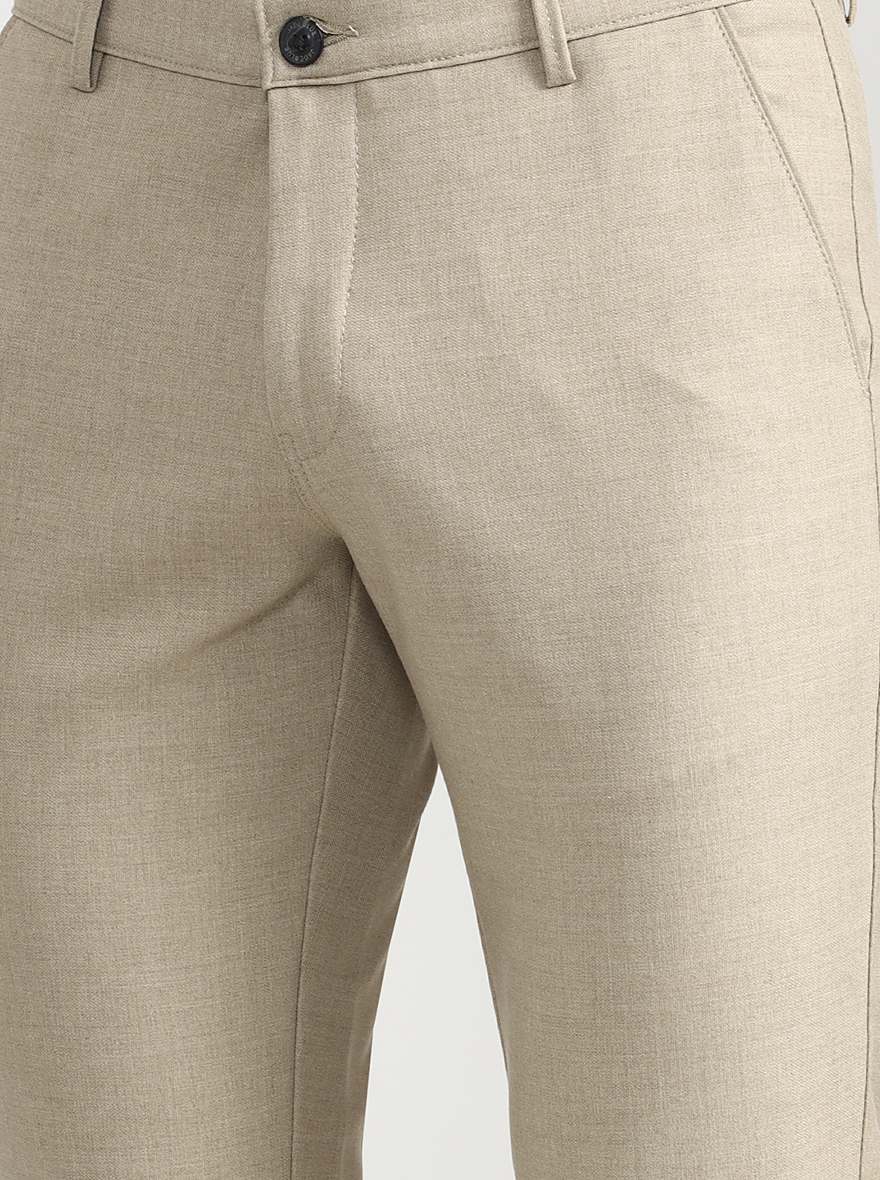 Fawn Solid Slim Fit Club Wear Trouser | Wyre