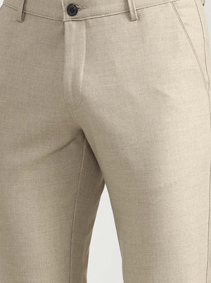 Fawn Solid Slim Fit Club Wear Trouser | Wyre