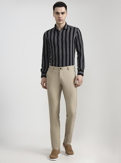 Fawn Solid Slim Fit Club Wear Trouser | Wyre