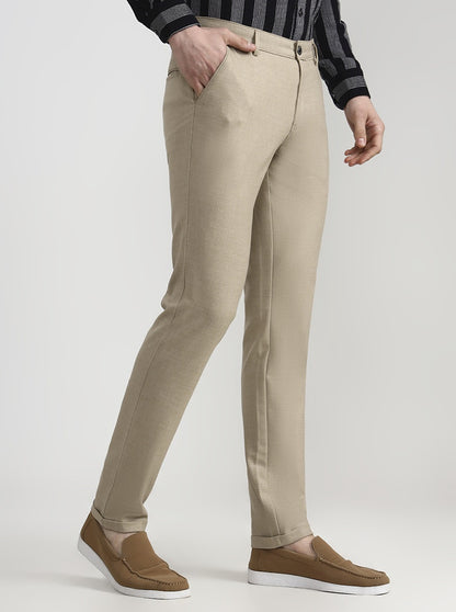 Fawn Solid Slim Fit Club Wear Trouser | Wyre