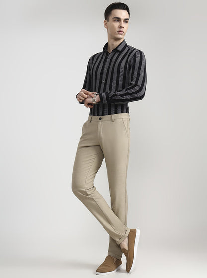 Fawn Solid Slim Fit Club Wear Trouser | Wyre