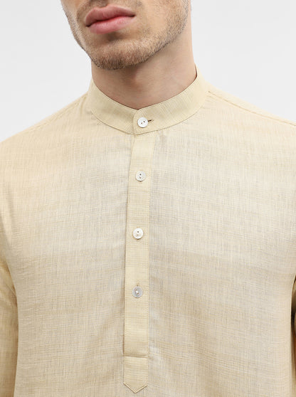 Fawn Solid Modi Kurta | JadeBlue