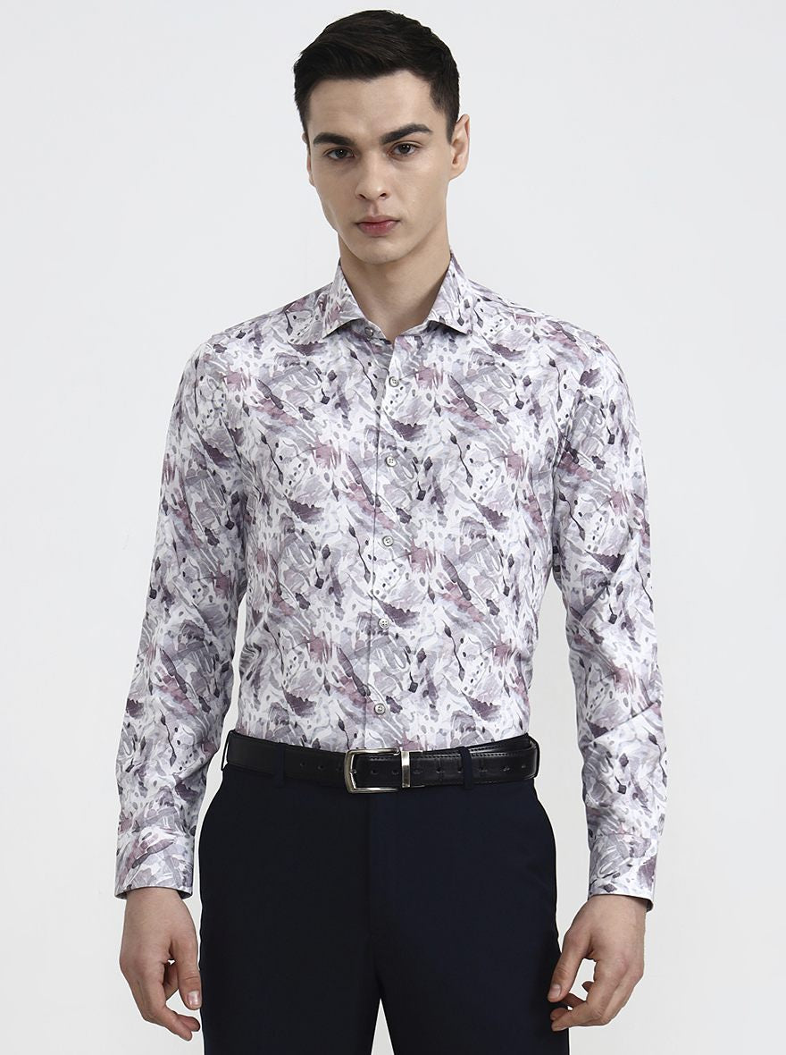Multicolor Printed Slim Fit Party Wear Shirt | Wyre