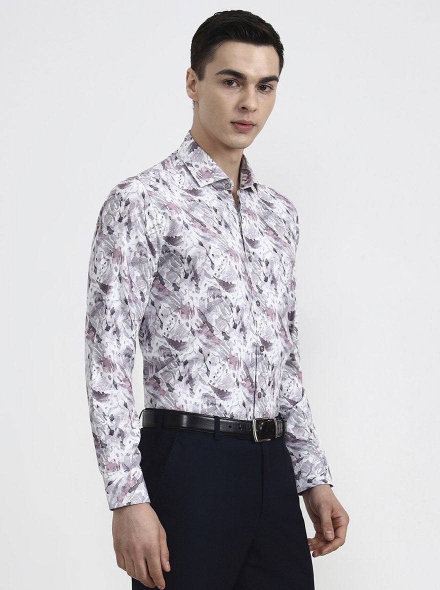 Multicolor Printed Slim Fit Party Wear Shirt | Wyre
