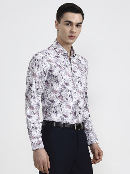 Multicolor Printed Slim Fit Party Wear Shirt | Wyre