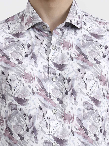 Multicolor Printed Slim Fit Party Wear Shirt | Wyre