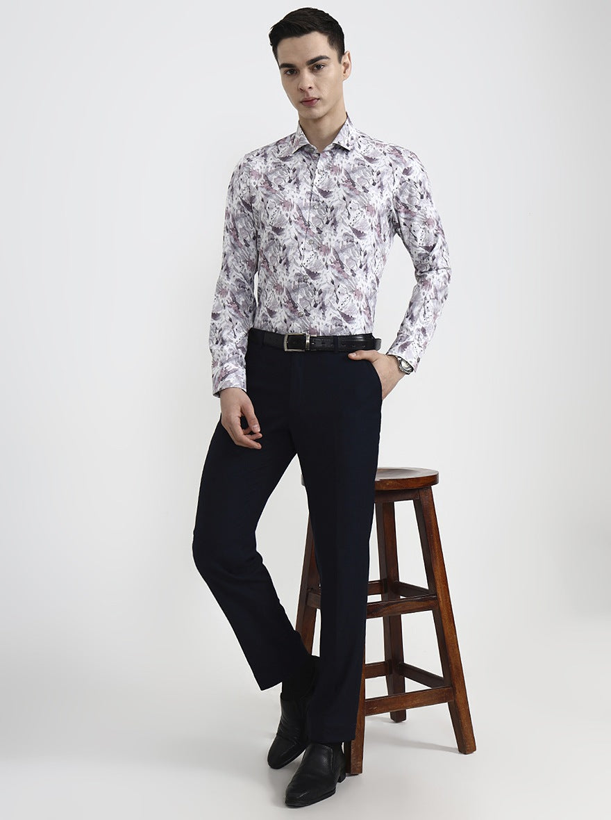 Multicolor Printed Slim Fit Party Wear Shirt | Wyre