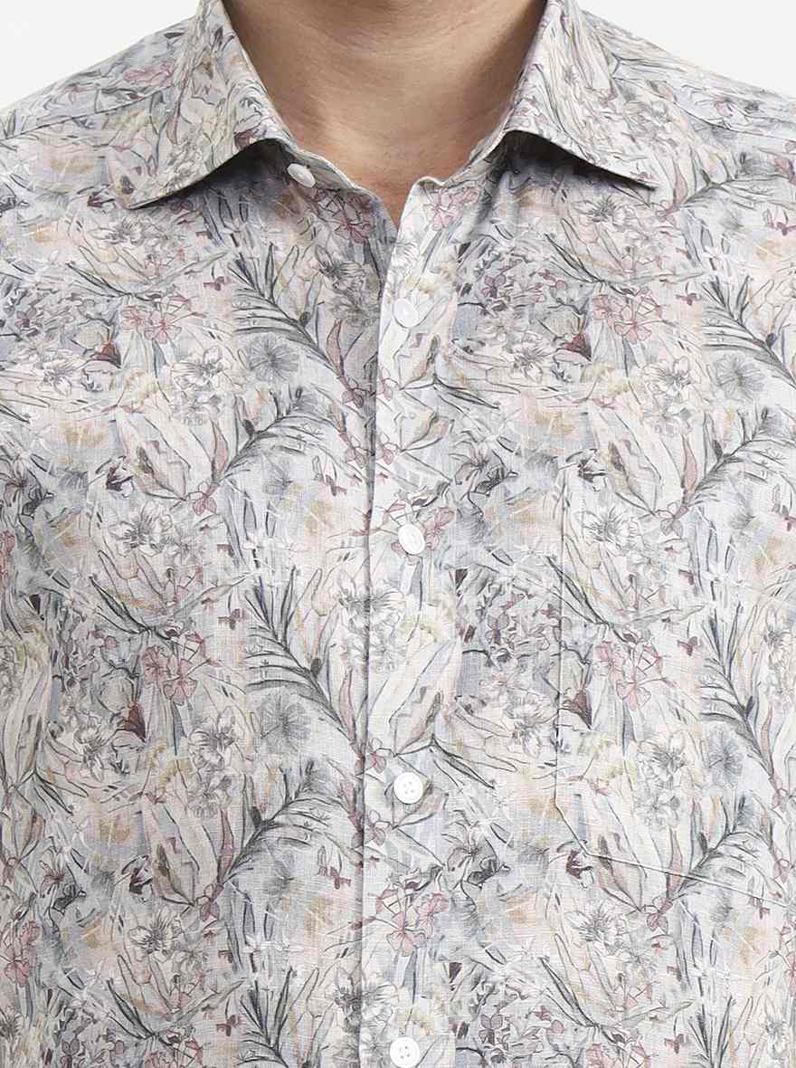 MultiColor Printed Slim Fit Formal Shirt | JadeBlue Super Luxe