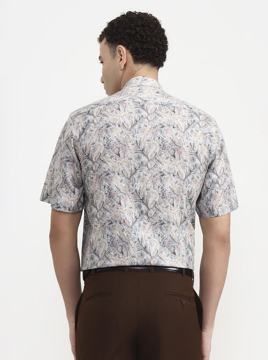 MultiColor Printed Slim Fit Formal Shirt | JadeBlue Super Luxe