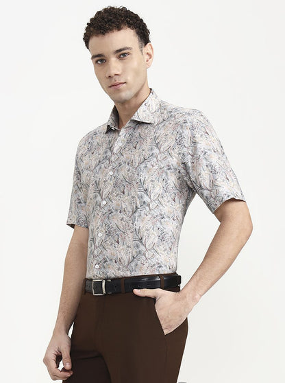 MultiColor Printed Slim Fit Formal Shirt | JadeBlue Super Luxe