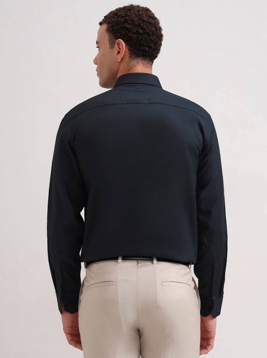 Bottle Green Solid Regular Fit Formal Shirt | JadeBlue