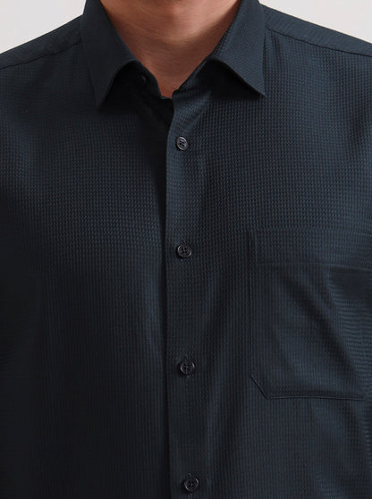 Bottle Green Solid Regular Fit Formal Shirt | JadeBlue