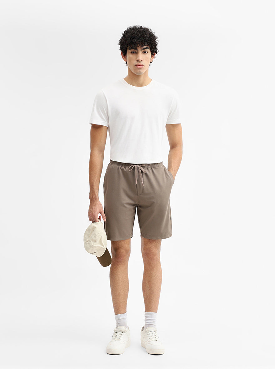 Mouse Solid Slim Fit Shorts | JadeBlue