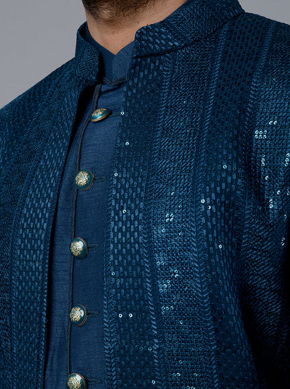 Teal Blue Indowestern | TULA