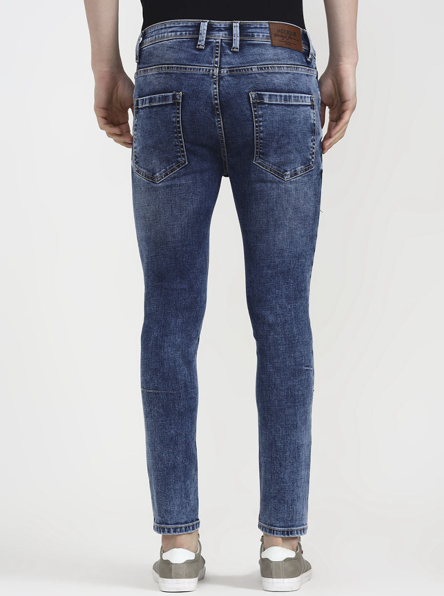 Blue Washed Rider Fit Jeans | JadeBlue