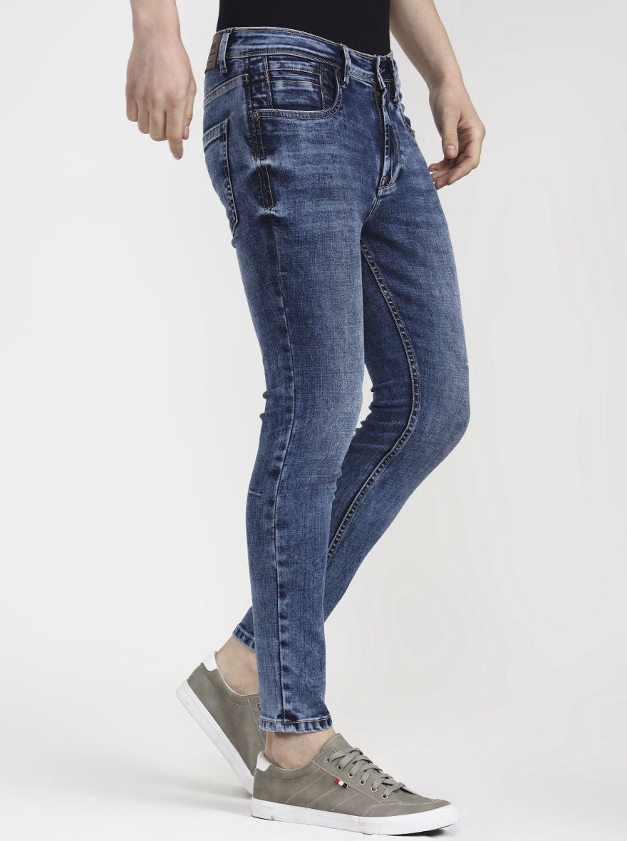 Blue Washed Rider Fit Jeans | JadeBlue