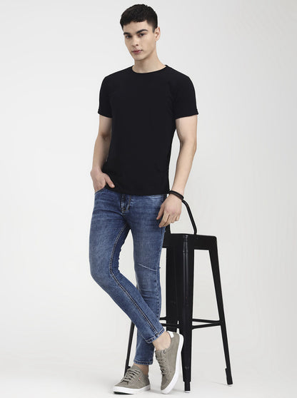 Blue Washed Rider Fit Jeans | JadeBlue