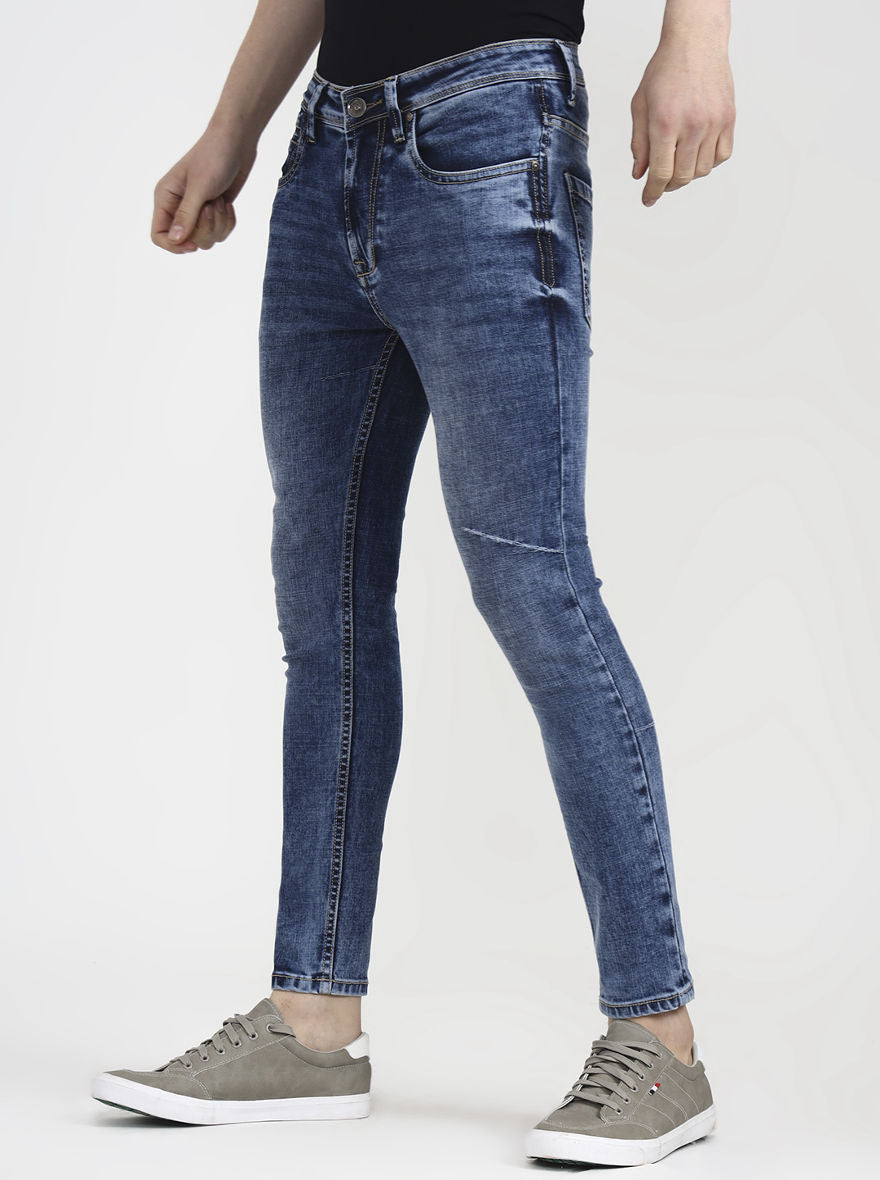 Blue Washed Rider Fit Jeans | JadeBlue