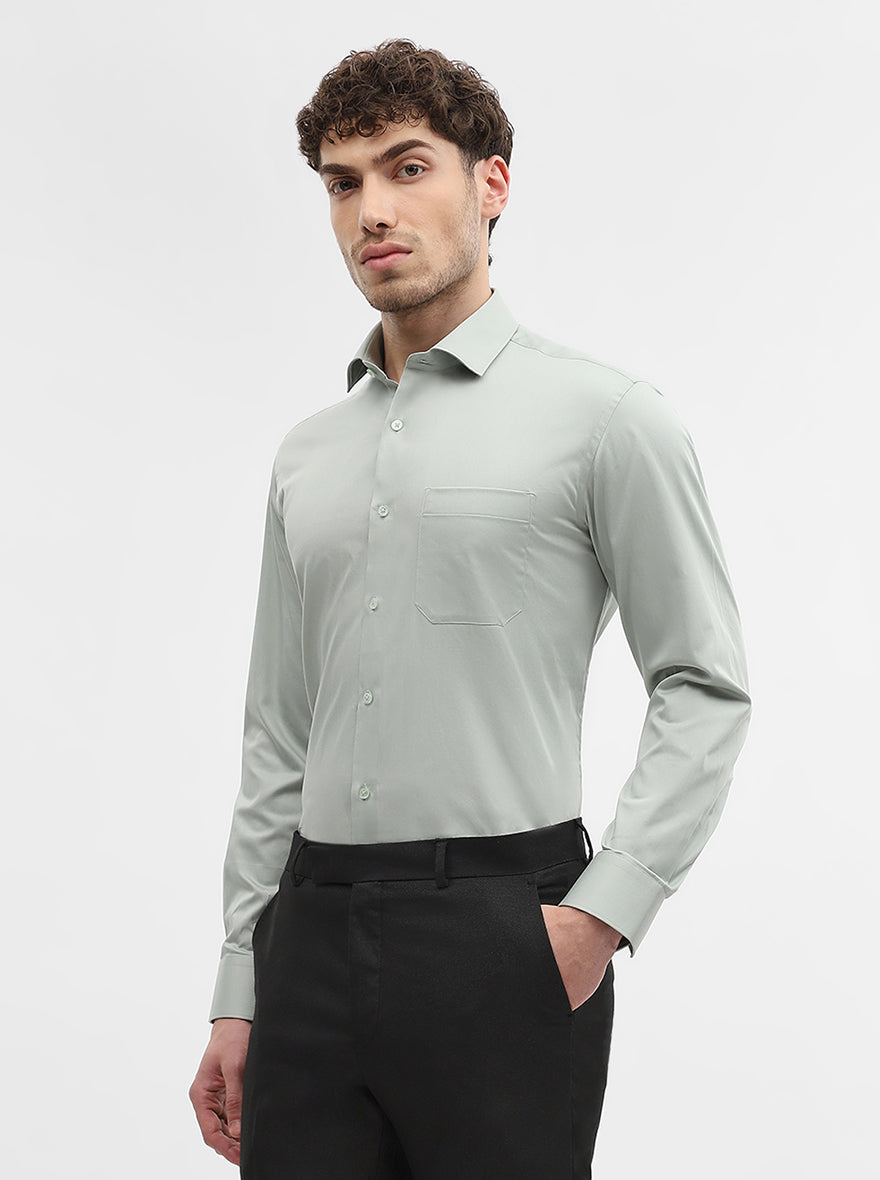 Pista Solid Slim Fit Formal Shirt | Greenfibre