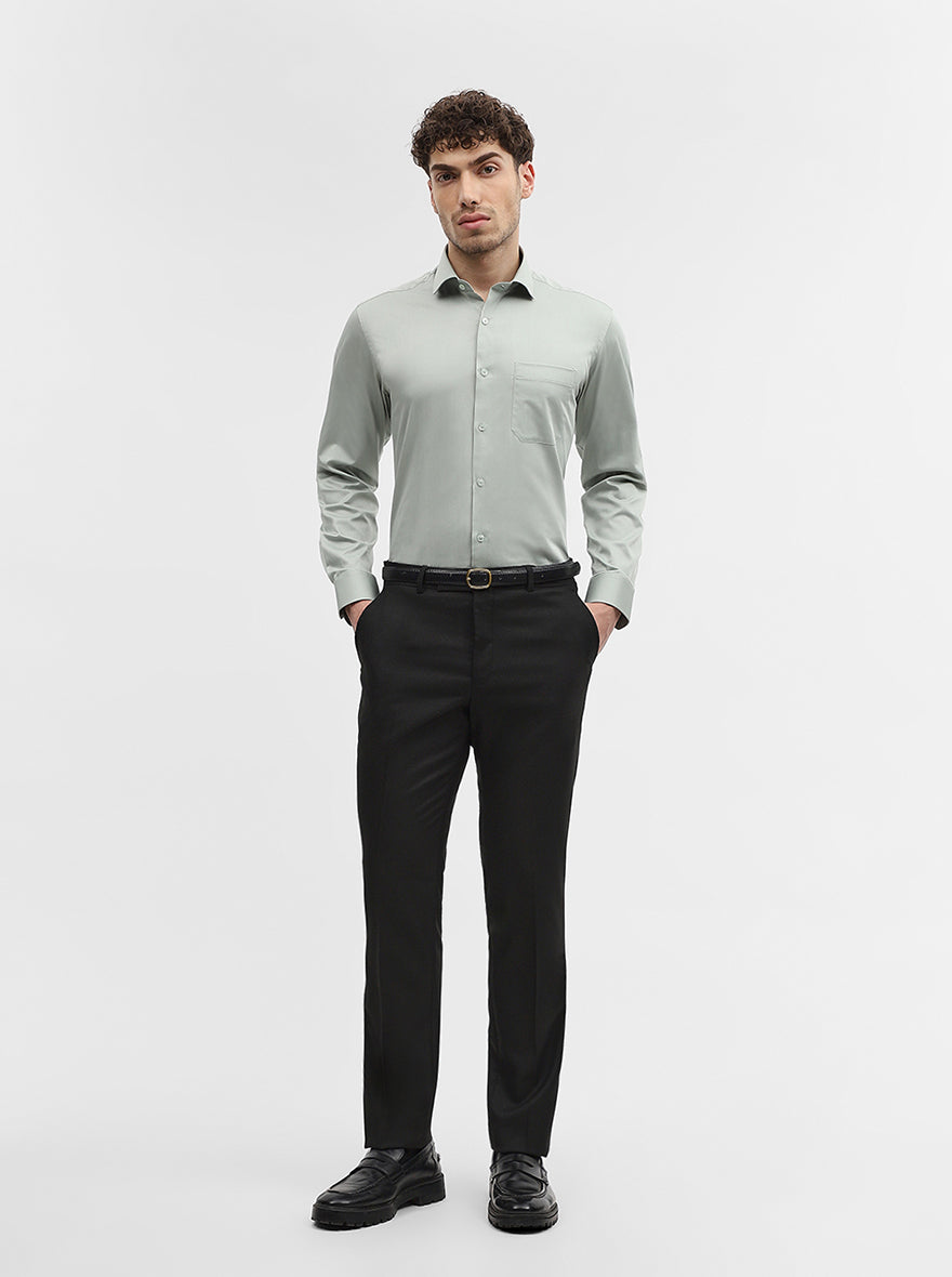 Pista Solid Slim Fit Formal Shirt | Greenfibre
