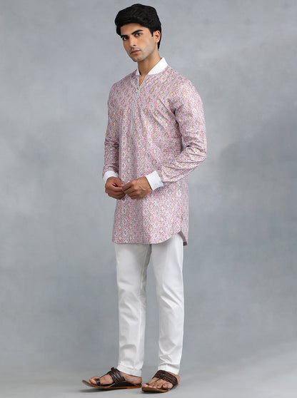 Dull Red Printed Kurta | The Kurta Company