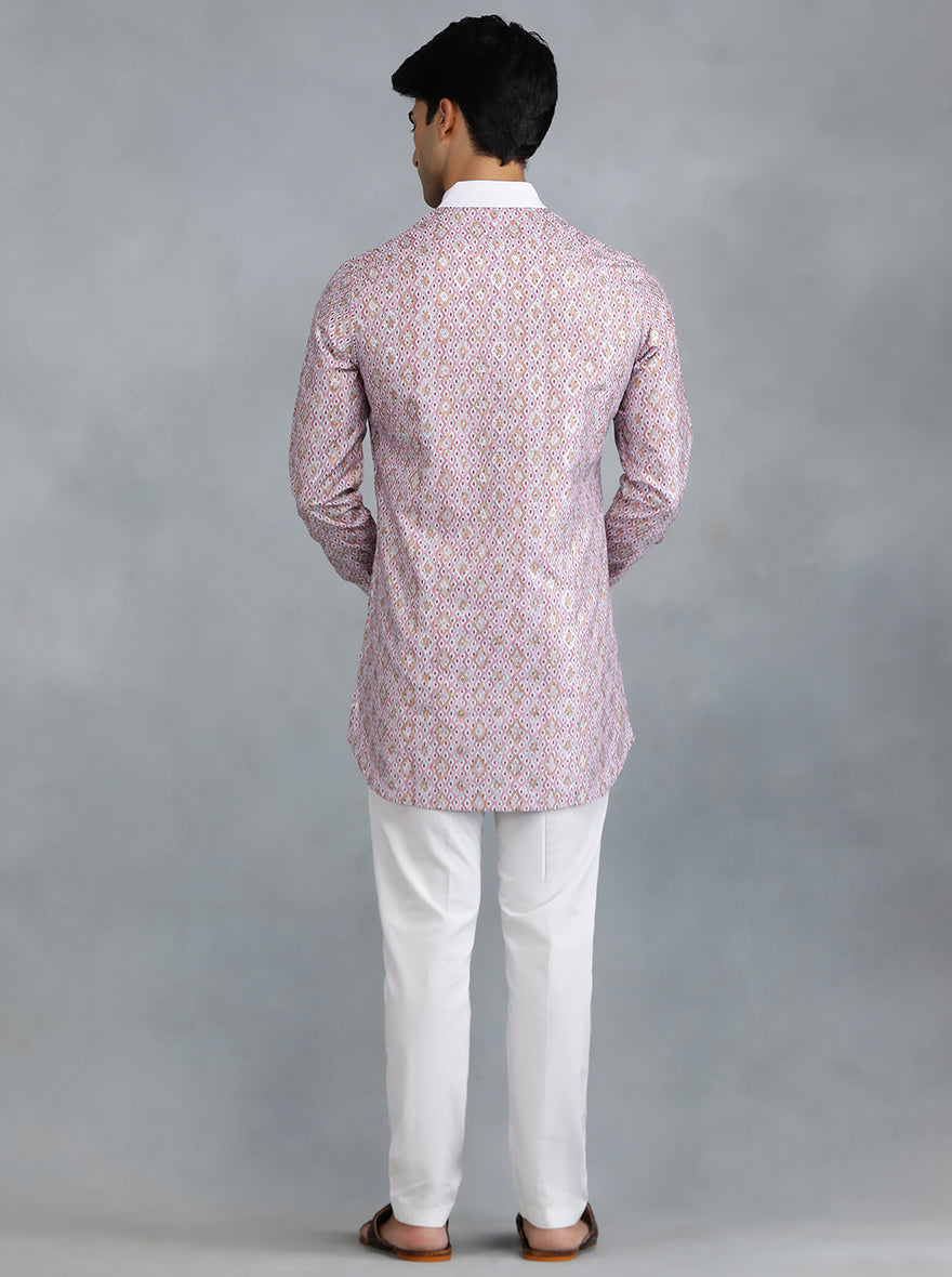 Dull Red Printed Kurta | The Kurta Company