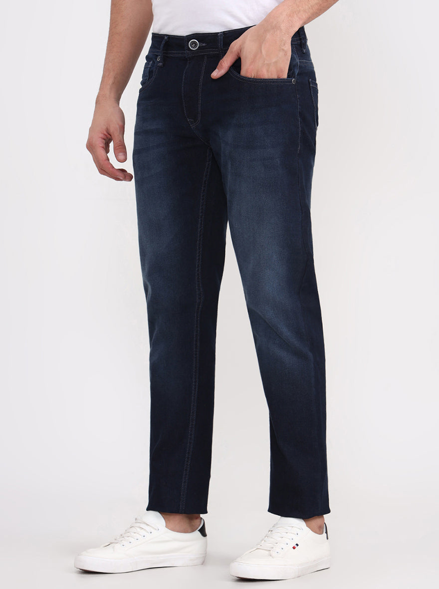 Mid Blue Washed Slim Fit Jeans | JadeBlue