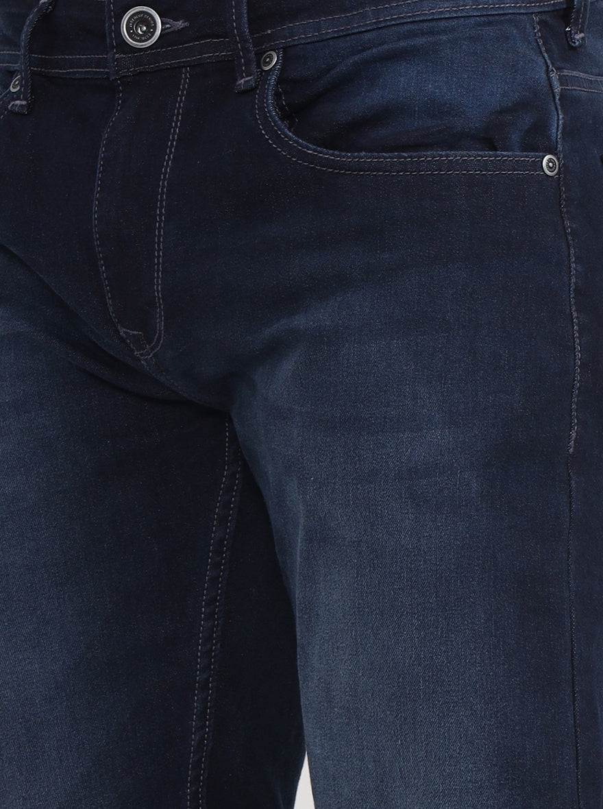 Mid Blue Washed Slim Fit Jeans | JadeBlue