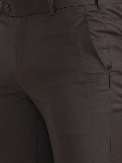 Grey Solid Slim Fit Formal Trouser | JadeBlue Super Luxe