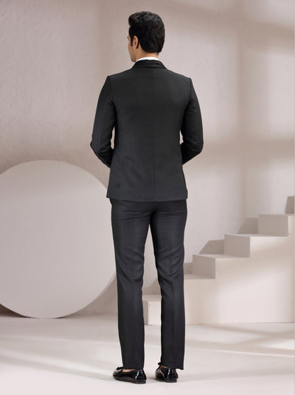 Black Embroidered Suit | JadeBlue