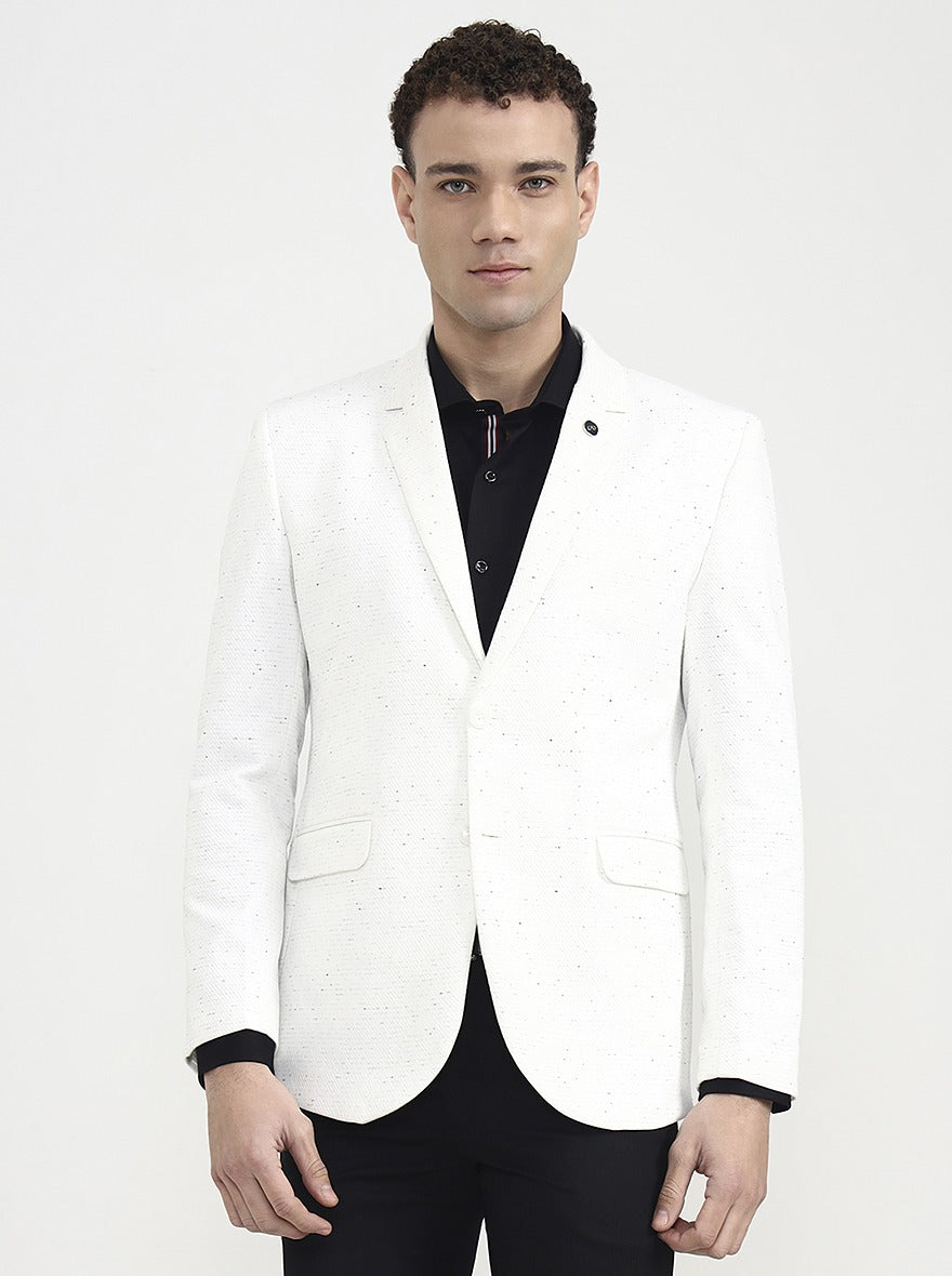 White Solid  Blazer | Wyre