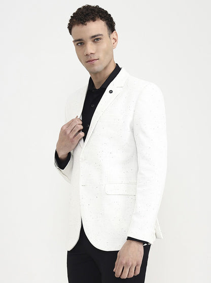 White Solid  Blazer | Wyre