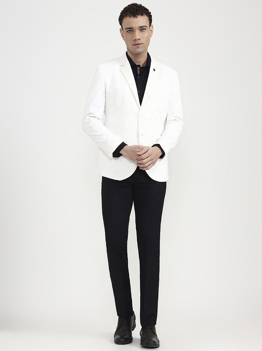 White Solid  Blazer | Wyre