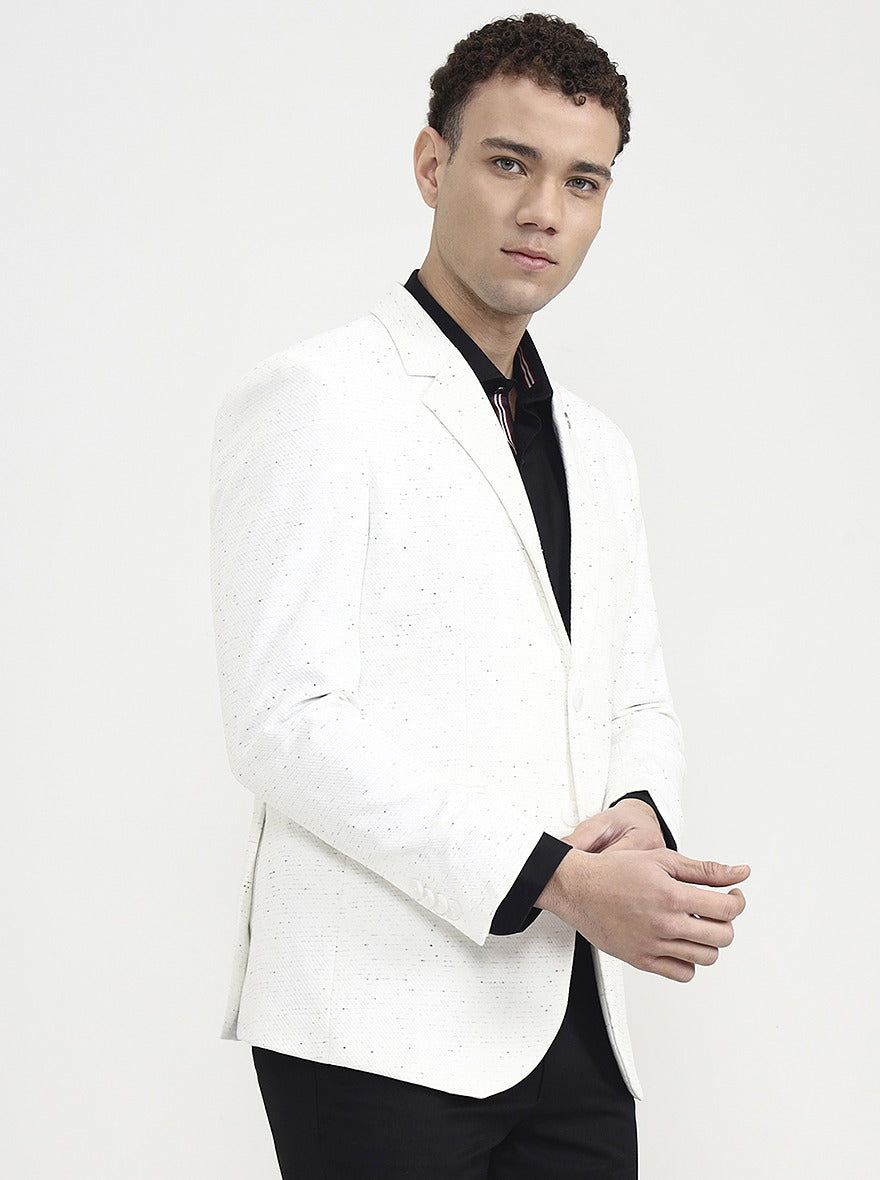 White Solid  Blazer | Wyre