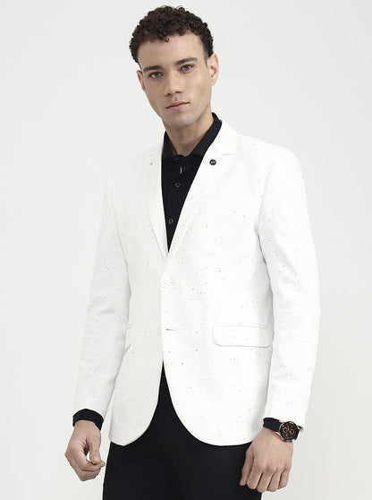 White Solid  Blazer | Wyre