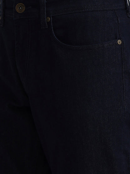 Raw Blue Solid Tailored Fit Jeans | JadeBlue