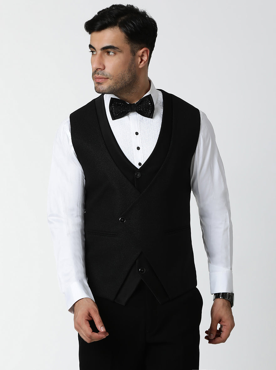 Black Embroidered Suit | JadeBlue