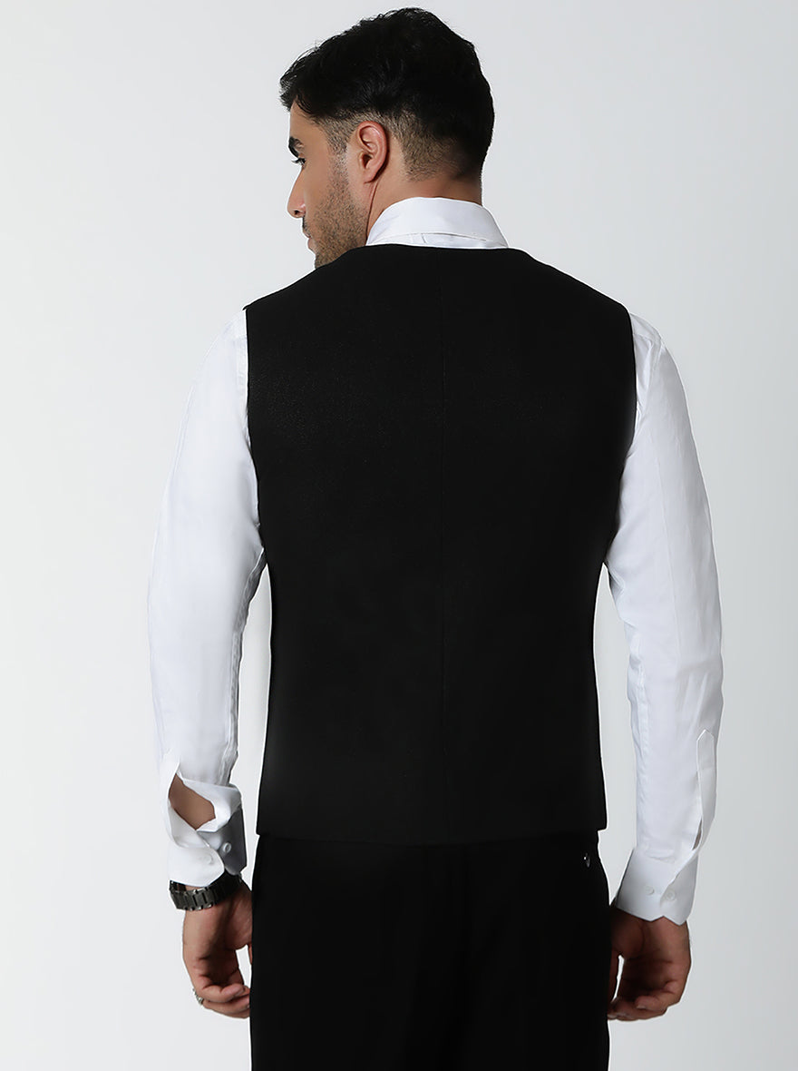 Black Embroidered Suit | JadeBlue