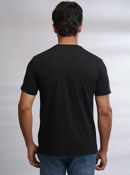 Black Solid Slim Fit T-Shirt | JadeBlue