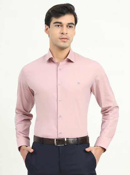 Pink Solid Slim Fit Party Wear Shirt | Greenfibre