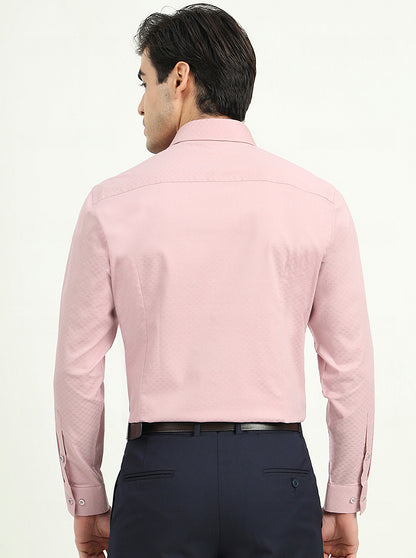 Pink Solid Slim Fit Party Wear Shirt | Greenfibre