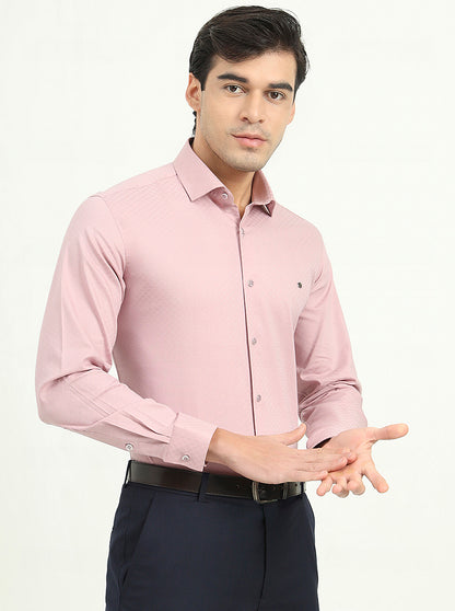 Pink Solid Slim Fit Party Wear Shirt | Greenfibre