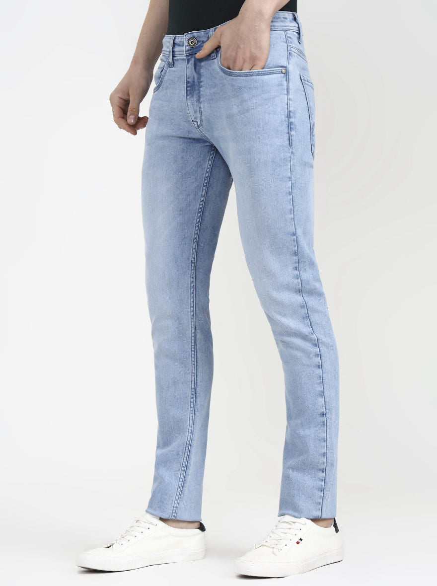 Light Blue Washed Slim Fit Jeans | JadeBlue