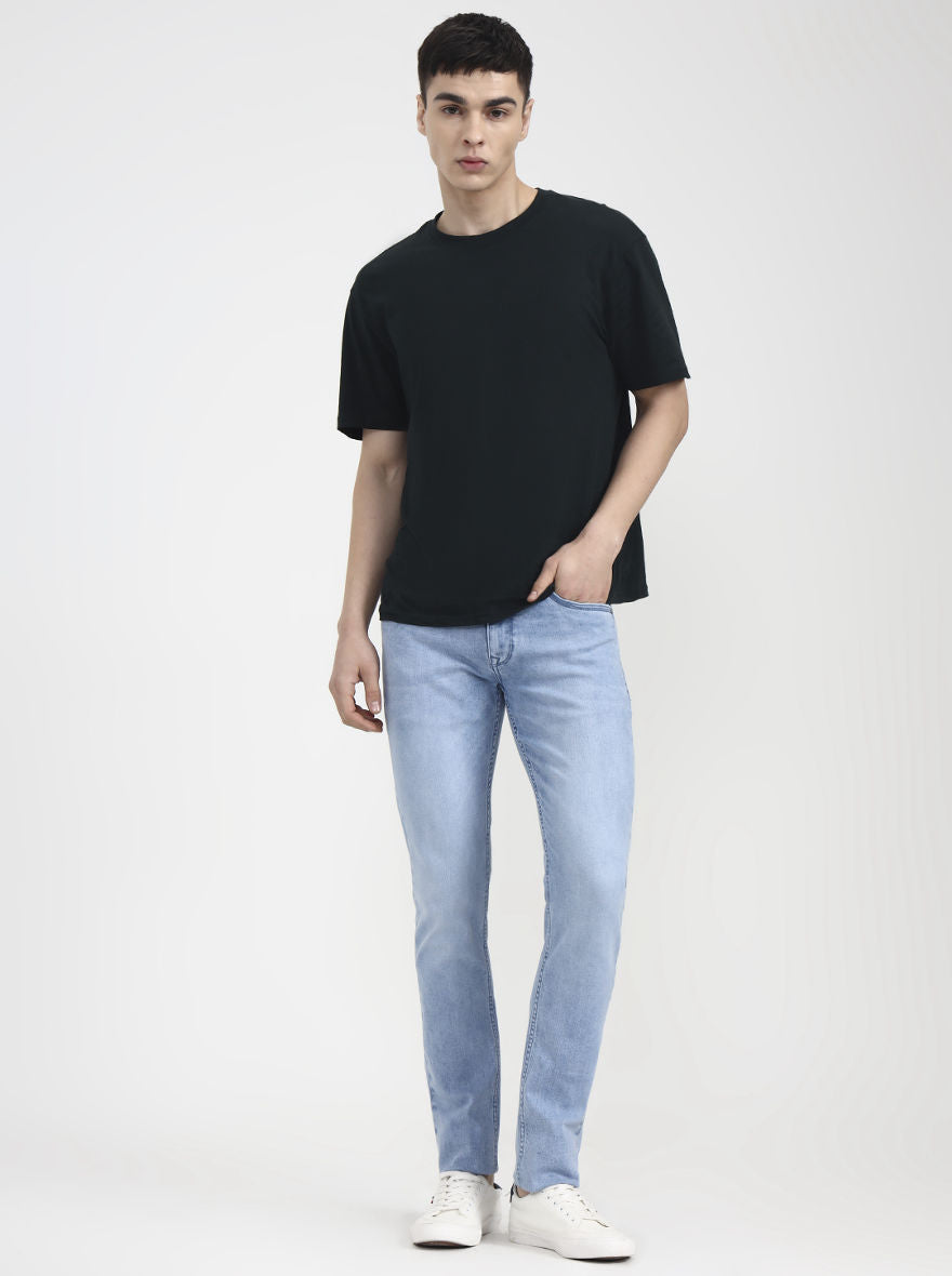Light Blue Washed Slim Fit Jeans | JadeBlue