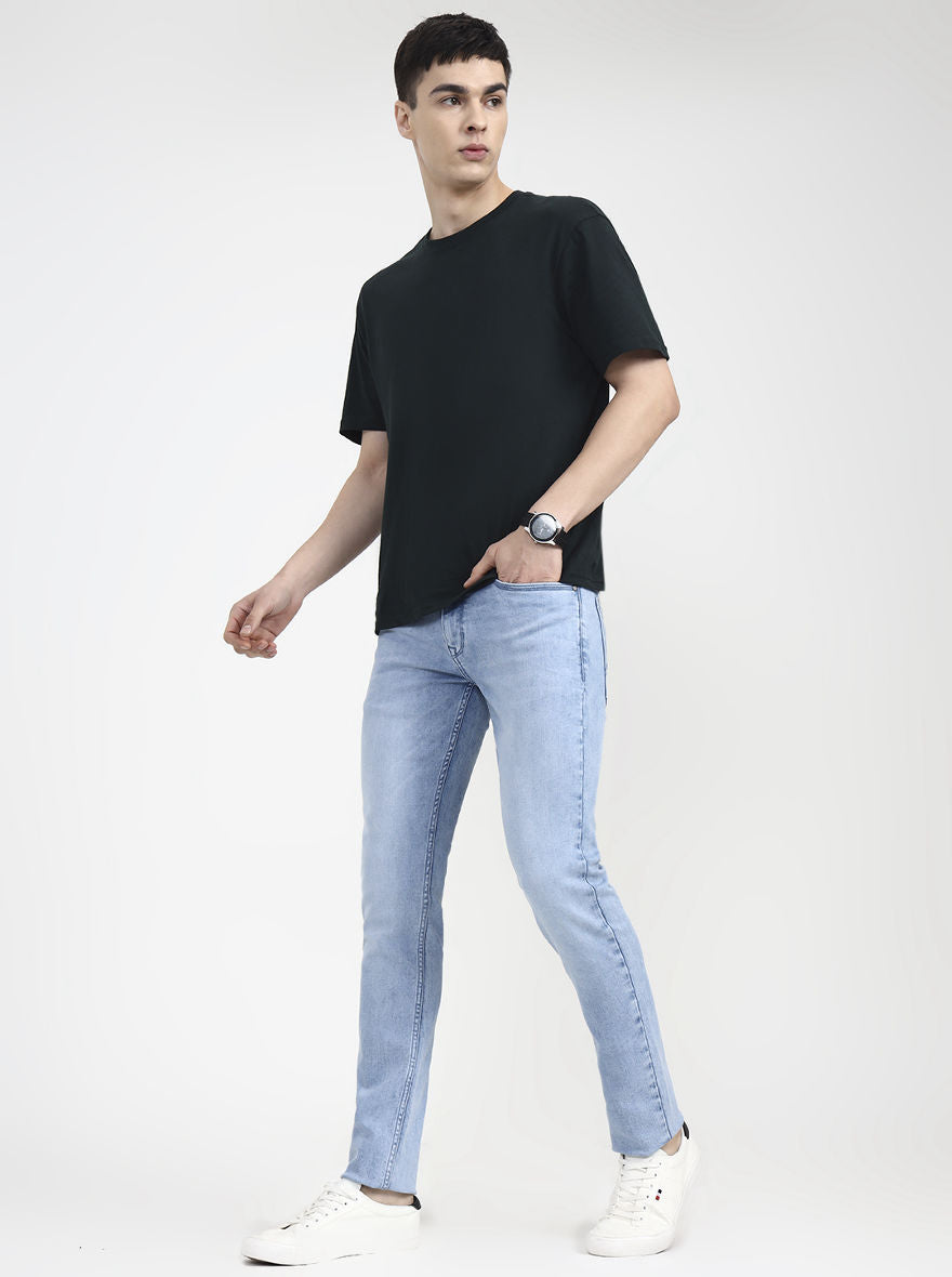 Light Blue Washed Slim Fit Jeans | JadeBlue