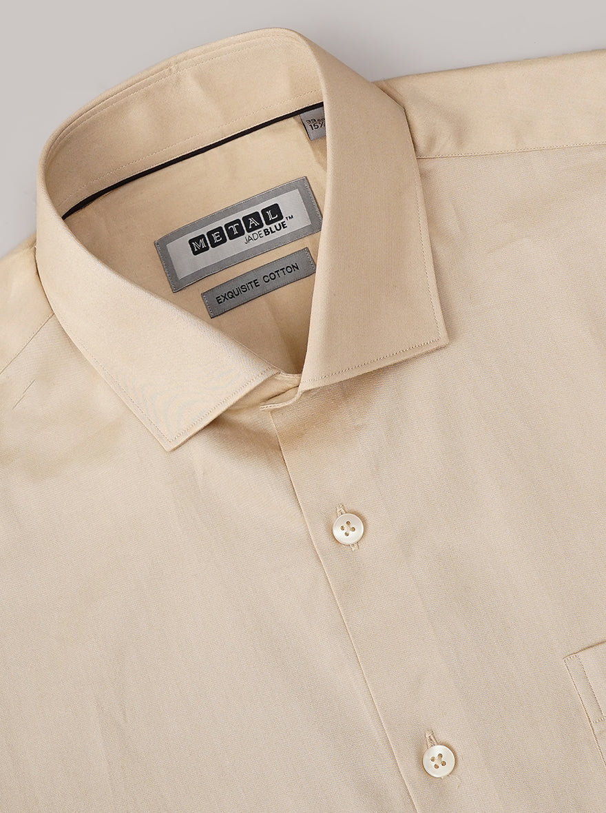 Fawn Solid Slim Fit Formal Shirt | Metal