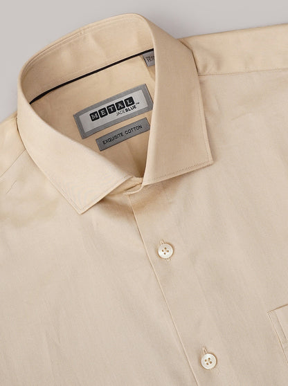Fawn Solid Slim Fit Formal Shirt | Metal