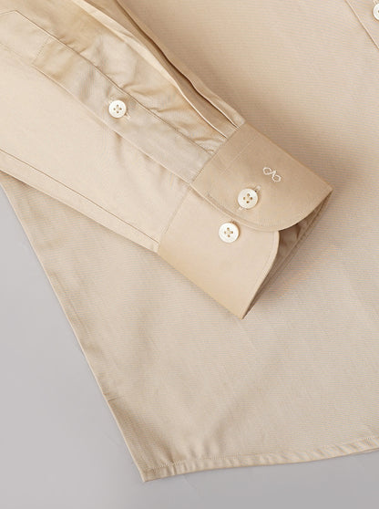 Fawn Solid Slim Fit Formal Shirt | Metal