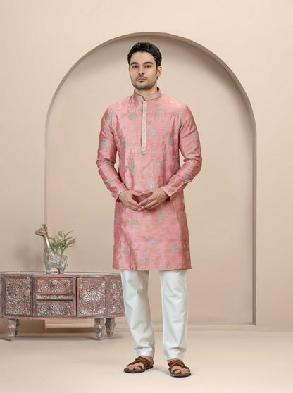 Onion Pista Embroidered Kurta Pajama | TULA
