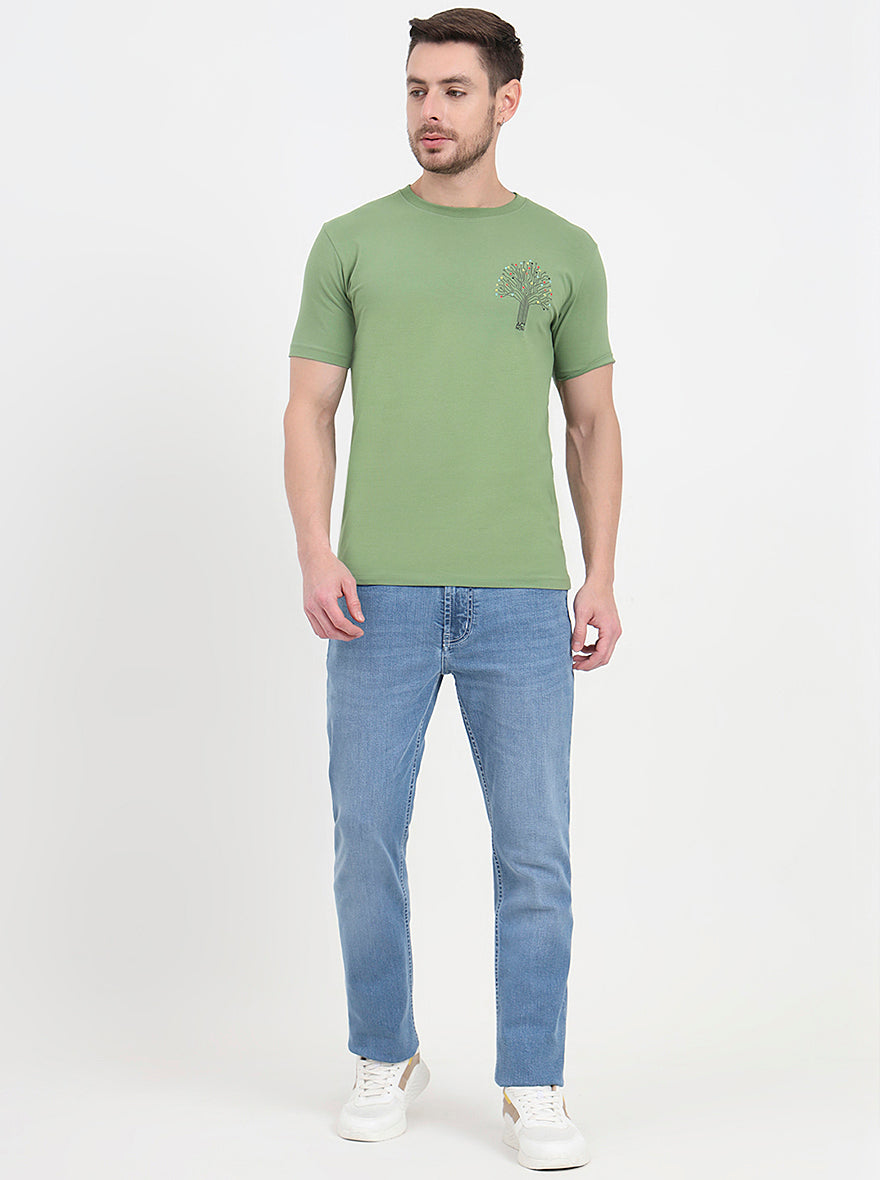 Rivera Blue Washed Straight Fit Jeans | JadeBlue